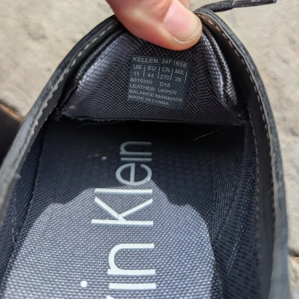 Calvin Klein Men’s Black Lace-Up Dress Shoes | Modern Minimalist | Size 11
